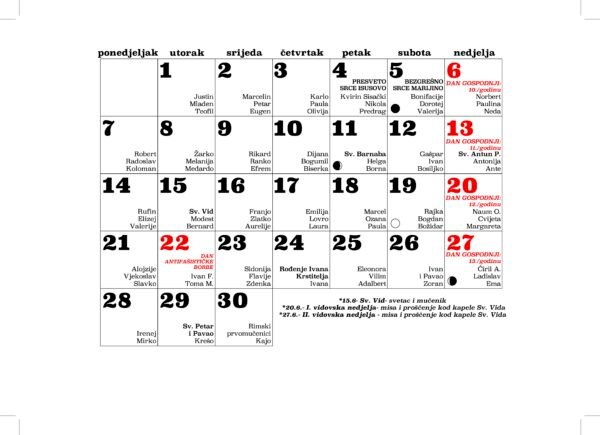 KATOLIČKI KALENDAR iz filma i serije Zagorski običaji za 2027. godinu